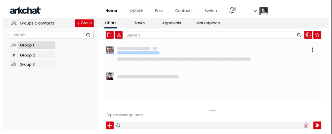 Organise group messages to keep your team on the same page.